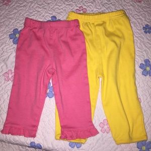 3-6 months baby girl pants 2 pair